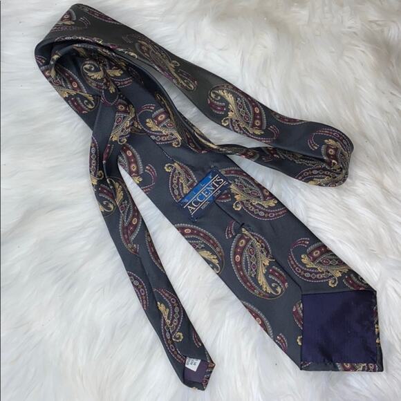 Silk Accents Paisley Silk Men's Tie - Picture 4 of 6
